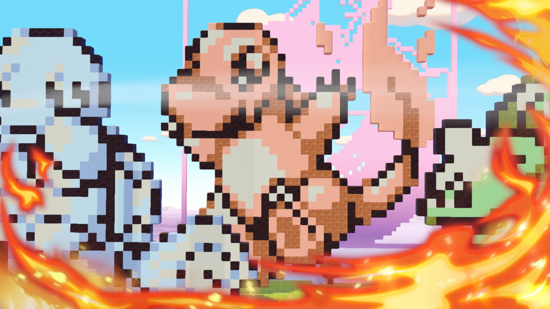 ヒトカゲ:ぽこあポケモンで作成したヒトカゲのドットアート